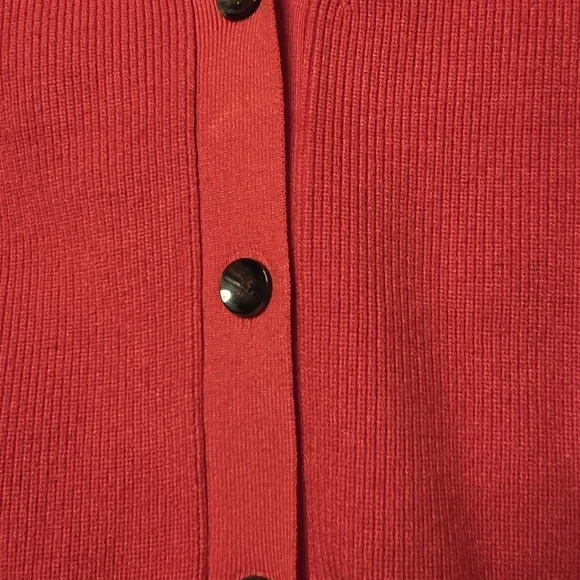 M Universal Standard V-Neck Cardigan In VIBRANT Orange - Picture 6 of 7